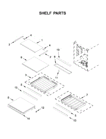 Shelf Parts parts for Kitchenaid Wine & Beverage Cooler KUBL204ESB01 from AppliancePartsPros.com