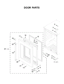 Door Parts parts for Kitchenaid Wine & Beverage Cooler KUBR304EBS02 from AppliancePartsPros.com