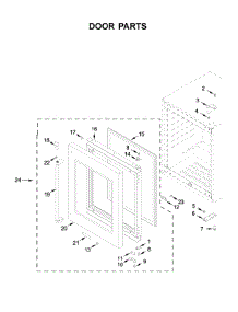 Door Parts parts for Kitchenaid Wine & Beverage Cooler KUBR304ESS01 from AppliancePartsPros.com