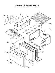 Upper Drawer Parts parts for Kitchenaid Drawer & Bin KUDF204ESB01 from AppliancePartsPros.com
