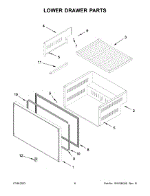 Lower Drawer Parts parts for Kitchenaid Drawer & Bin KUDF204KPA00 from AppliancePartsPros.com