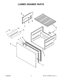 Lower Drawer Parts parts for Kitchenaid Refrigerator KUDR204EPA02 from AppliancePartsPros.com