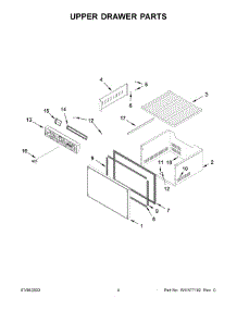 Upper Drawer Parts parts for Kitchenaid Drawer & Bin KUDR204KPA00 from AppliancePartsPros.com
