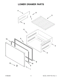 Lower Drawer Parts parts for Kitchenaid Drawer & Bin KUDR204KPA00 from AppliancePartsPros.com
