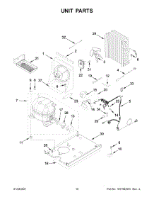 Unit Parts parts for Kitchenaid Freestanding Ice Maker KUID308HPS01 from AppliancePartsPros.com