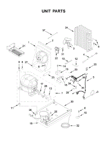 Unit Parts parts for Kitchenaid Freestanding Ice Maker KUID508HPS00 from AppliancePartsPros.com