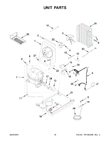 Unit Parts parts for Kitchenaid Freestanding Ice Maker KUIX535HPA01 from AppliancePartsPros.com