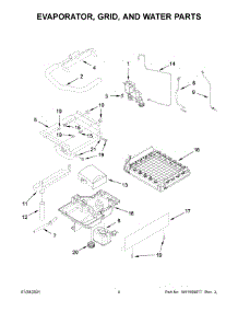 Evaporator, Grid, And Water Parts parts for Kitchenaid Freestanding Ice Maker KUIX535HPS01 from AppliancePartsPros.com