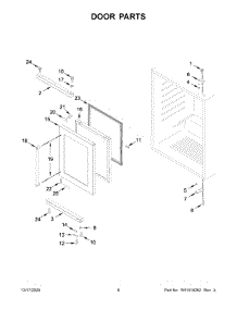 Door Parts parts for Kitchenaid Compact Refrigerator KURL304ESS01 from AppliancePartsPros.com
