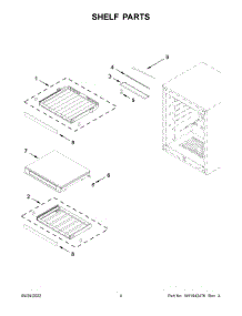 Shelf Parts parts for Kitchenaid Refrigerator KUWL304ESS01 from AppliancePartsPros.com