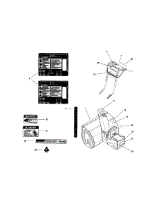 Decals parts for Snapper Gas Snowblower L1428E (1695572) from AppliancePartsPros.com