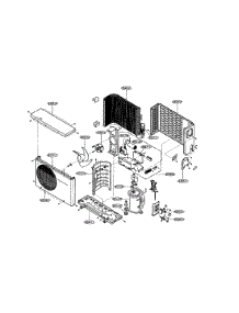 Outdoor Unit parts for Lg Room Air Conditioner LA180CP from AppliancePartsPros.com