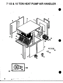 7 1 / 2 & 10 Ton Heat Pump Air Handler (Lba075k203a / P1166203c) (Lba100k203a / P1166204c) parts for Amana Central Air Conditioner LBA075K203A/P1166203C from AppliancePartsPros.com