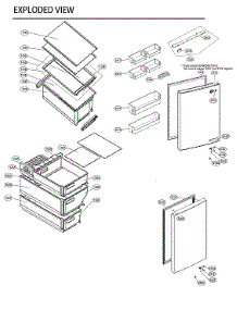 Shelves / Drawer / Doors parts for Lg Bottom-Mount Refrigerator LBNC15231V/00 from AppliancePartsPros.com