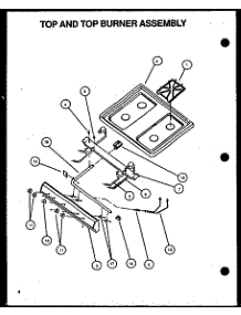 Top And Top Burner Assembly parts for Amana Gas Range LBP26AA0Y/P1141115NW from AppliancePartsPros.com
