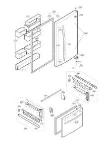 Door Parts parts for Lg Bottom-Mount Refrigerator LDC22720SW/03 from AppliancePartsPros.com