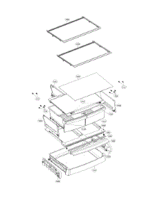 Drawer parts for Lg Bottom-Mount Refrigerator LDCS24223S/02 from AppliancePartsPros.com