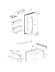 Door Parts parts for Lg Bottom-Mount Refrigerator LDCS24223S/02 from AppliancePartsPros.com