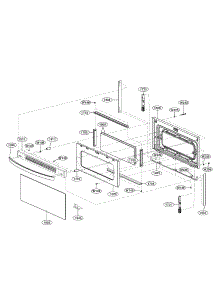 Upper Door Parts parts for Lg Electric Range LDE3017SB/00 from AppliancePartsPros.com