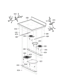 Cooktop Parts parts for Lg Electric Range LDE3017SW/00 from AppliancePartsPros.com