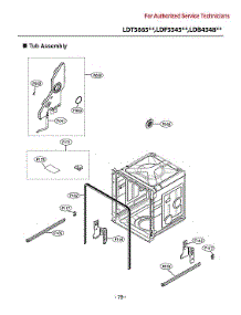 Tub Assy parts for Lg Dishwasher LDF5545SS/00 from AppliancePartsPros.com
