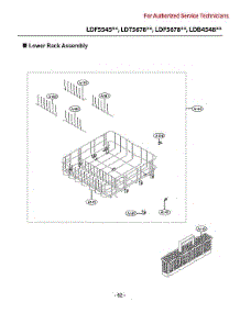 Lower Rack Assy parts for Lg Dishwasher LDF5545SS/00 from AppliancePartsPros.com