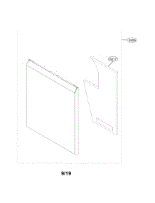 Front Cover Assembly parts for Lg Dishwasher LDF5545WW/00 from AppliancePartsPros.com