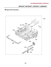 Upper Rack Assy parts for Lg Dishwasher LDF5678BD/00 from AppliancePartsPros.com