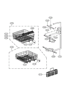 Rack Assembly parts for Lg Dishwasher LDF6920WW from AppliancePartsPros.com