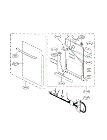 Door Assembly parts for Lg Dishwasher LDF6920WW from AppliancePartsPros.com