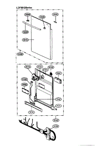 Door parts for Lg Dishwasher LDF8812ST from AppliancePartsPros.com