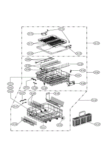 Racks parts for Lg Dishwasher LDF9810ST from AppliancePartsPros.com