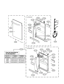 Door parts for Lg Dishwasher LDF9810ST from AppliancePartsPros.com