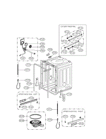 Tub Assembly Parts parts for Lg Dishwasher LDF9932ST from AppliancePartsPros.com