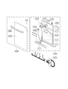 Door Nassembly Parts parts for Lg Dishwasher LDF9932ST from AppliancePartsPros.com