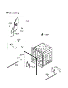 Tub Assy parts for Lg Dishwasher LDFN3432T/00 from AppliancePartsPros.com