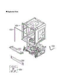 Lower Frame Assy parts for Lg Dishwasher LDFN3432T/00 from AppliancePartsPros.com