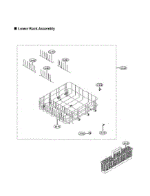 Lower Rack Assy parts for Lg Dishwasher LDFN343LS/00 from AppliancePartsPros.com