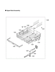 Upper Rack Assy parts for Lg Dishwasher LDFN4542D/00 from AppliancePartsPros.com