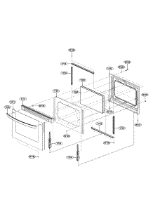 Lower Door Parts parts for Lg Gas Range LDG3015ST/00 from AppliancePartsPros.com