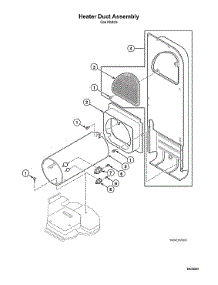 Heater Duct Assy parts for Speed Queen Dryer LDGE5BGS113TW01-START-S#2001000001 from AppliancePartsPros.com