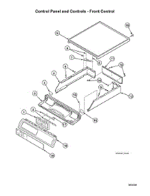 Control Panel / Front Control parts for Speed Queen Dryer LDGE5BGS113TW01-THRU-S#1912999999 from AppliancePartsPros.com