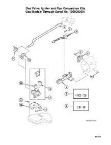Gas Valve / Igniter / Gas Conversion Kits-Thru S#1908000001 parts for Speed Queen Dryer LDGE5BGS113TW01-THRU-S#1912999999 from AppliancePartsPros.com