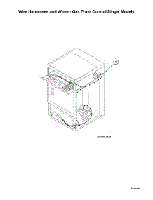 Wire Harnesses / Wires-Gas Front Control Single Models parts for Speed Queen Dryer LDGE5BGS113TW01-THRU-S#1912999999 from AppliancePartsPros.com