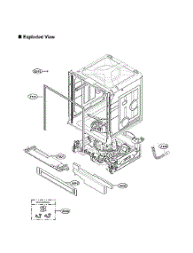 Lower Rack Assy parts for Lg Dishwasher LDP6797BM/01 from AppliancePartsPros.com