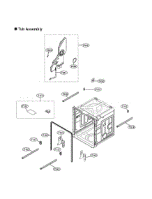 Tub Assy parts for Lg Dishwasher LDP6809BD/00 from AppliancePartsPros.com