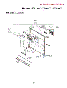 Door Liner Assy parts for Lg Dishwasher LDP6809SS/00 from AppliancePartsPros.com