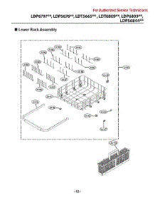 Lower Rack Assy parts for Lg Dishwasher LDP6809SS/00 from AppliancePartsPros.com