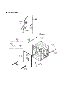 Tub Assy parts for Lg Dishwasher LDP6810BD/00 from AppliancePartsPros.com