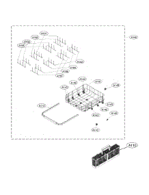 Lower Rack Assembly parts for Lg Dishwasher LDP7708ST/00 from AppliancePartsPros.com